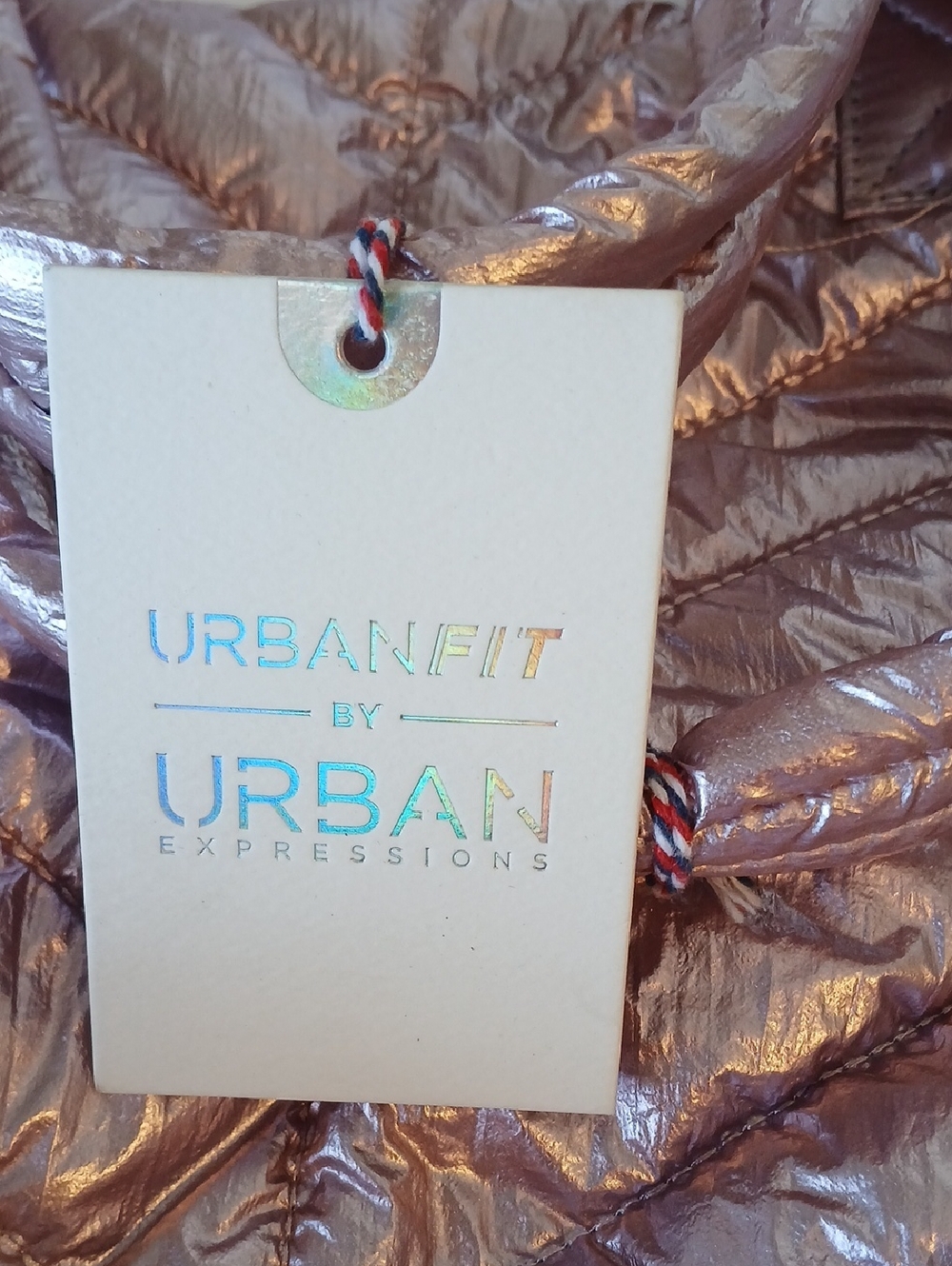 Urban Fit Metallic Quilted Tote in Rose - Picture 2 of 7